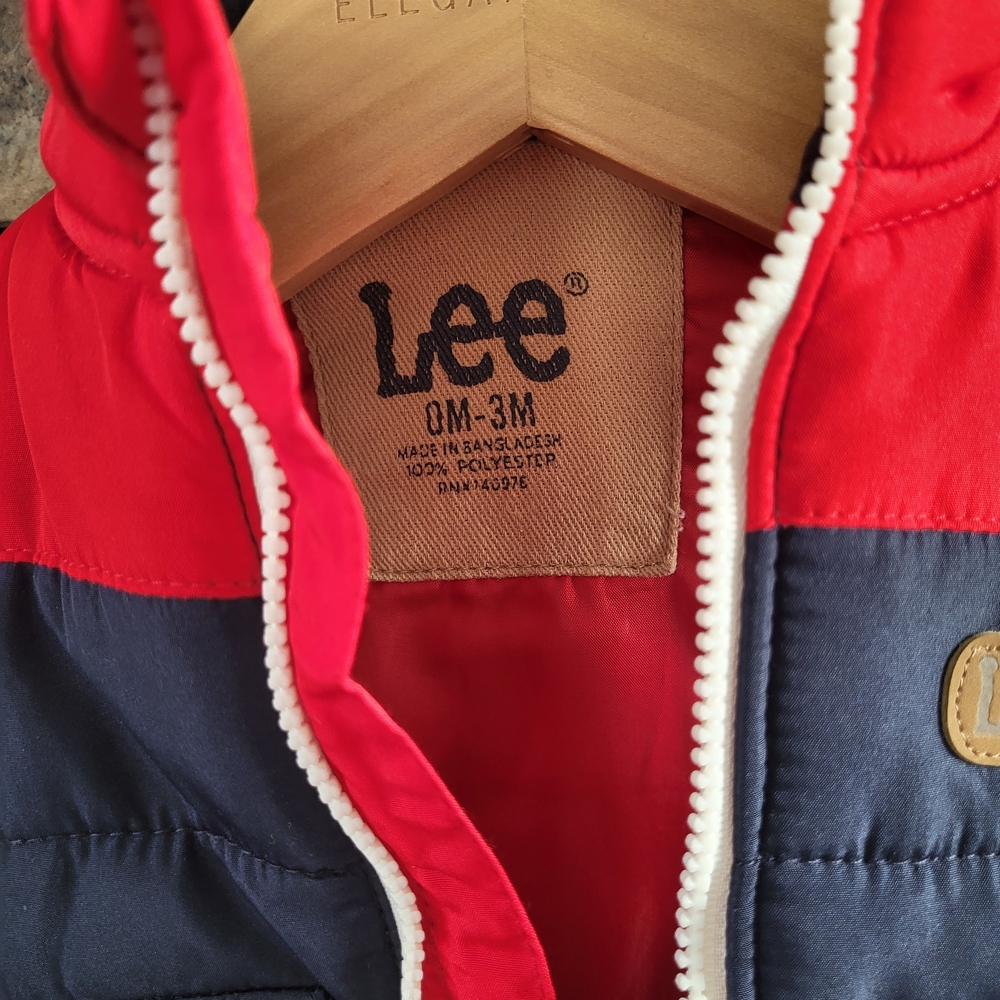 Lee Kids' Vest in Navy and Bright Pink - Picture 3 of 4